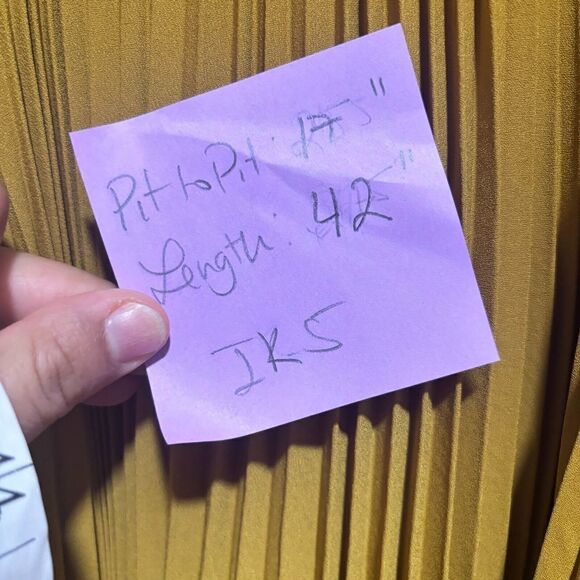 NWT Nanette Lepore Womens High Neck Pleated Smocked A-Line Dress Yellow 2 - Picture 13 of 13